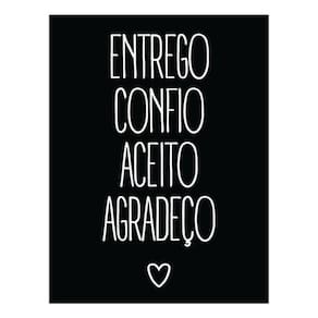 Kit 10 Placas Entrego Confio Aceito Agradeço 36X46