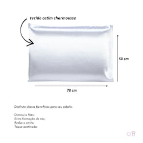 Fronha De Cetim Avulsa Antifrizz 50X70 Cabelo - Branco