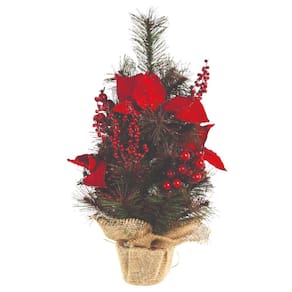 Enfeite Mesa Arvore Pinhas Berries 63 cm natal Magizi