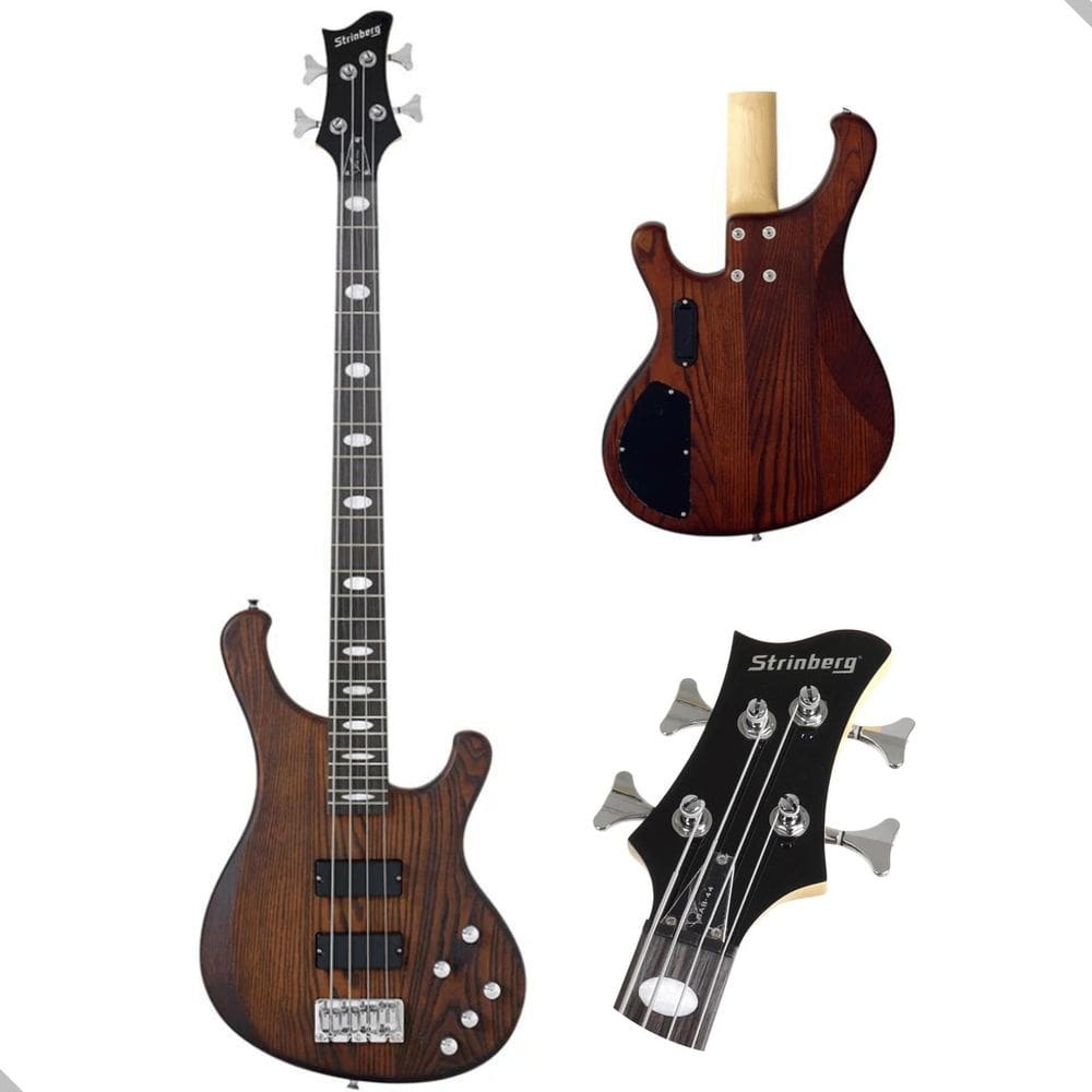 Contrabaixo 4 Cordas Ativo Strinberg Sab44 Dw Dark Wood