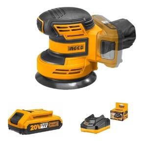 Lixadeira Roto Orbital 20V Ingco Kit Bateria E Carregador