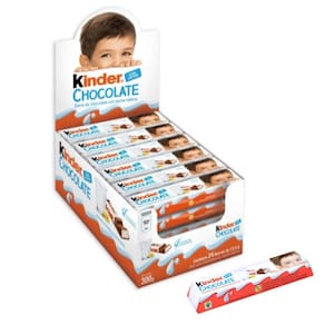 Kinder Chocolate 24 Barrinhas - Recheio cremoso e delicioso
