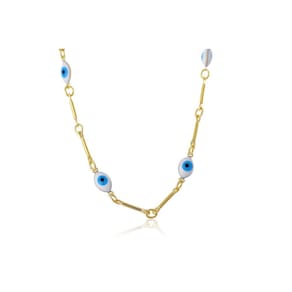 Pulseira Folheada Em Ouro Com Olho Grego Folheado Ouro 18K