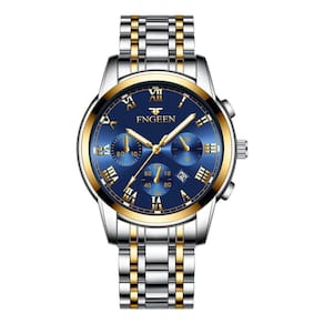 Relógio Glow-in-the-Dark Calendar s Steel Strap Men