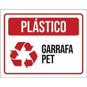 Kit 3 Placas Lixo Plástico Garrafa Pet 36X46