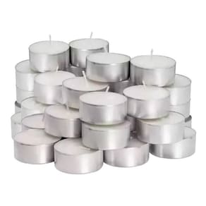 Vela Decorativa Romântica Pequena Base Alumínio 50U +