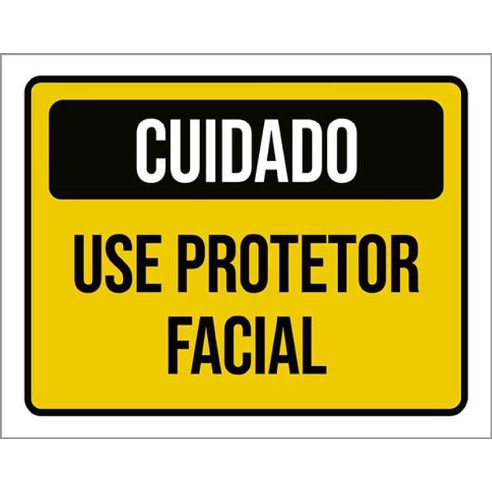 Kit 3 Placas Cuidado Use Protetor Facial 36X46
