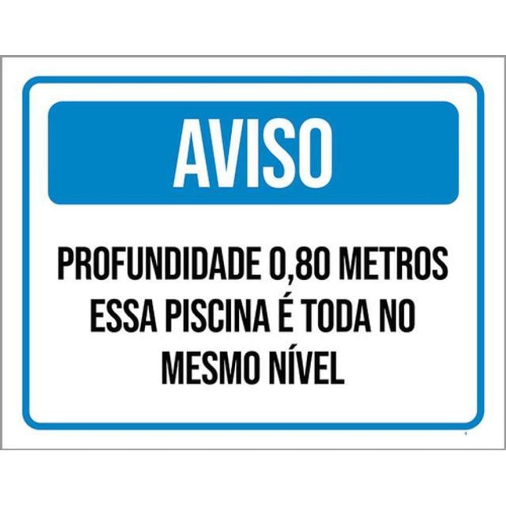 Kit 3 Placas Profundidade Piscina Mesmo Nível 36X46