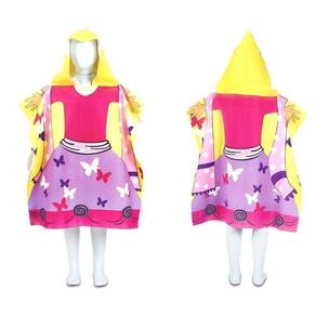 Poncho Toalha De Praia Infantil Com Capuz Borboleta