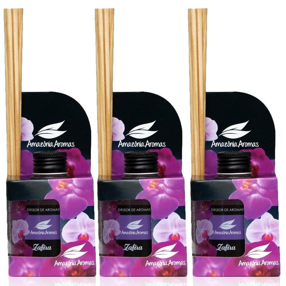 Kit 3 Aromatizador Perfume Ambiente Difusor Aroma Zafira