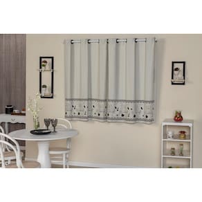 Cortina Blackout Pvc Para Cozinha Estampa Coruja 2,20X1,30
