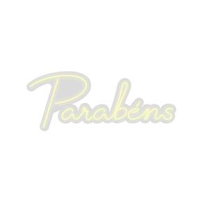 Neon Led Em Acrílico Parabéns Branco Quente 0,75X0,30