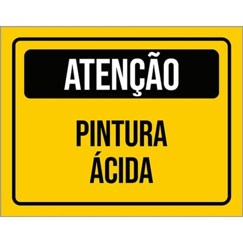 Kit 10 Placas De Atenção Pintura Ácida 36X46