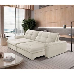 Sofá Gaia Linho 02 Módulos 100 Cm B25cm Meu Sofá Online A302 Linho Branco