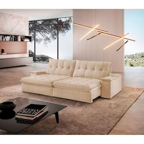 Sofá Lua Linho 02 Módulos 100 Cm B25cm Meu Sofá Online A294 Linho Creme