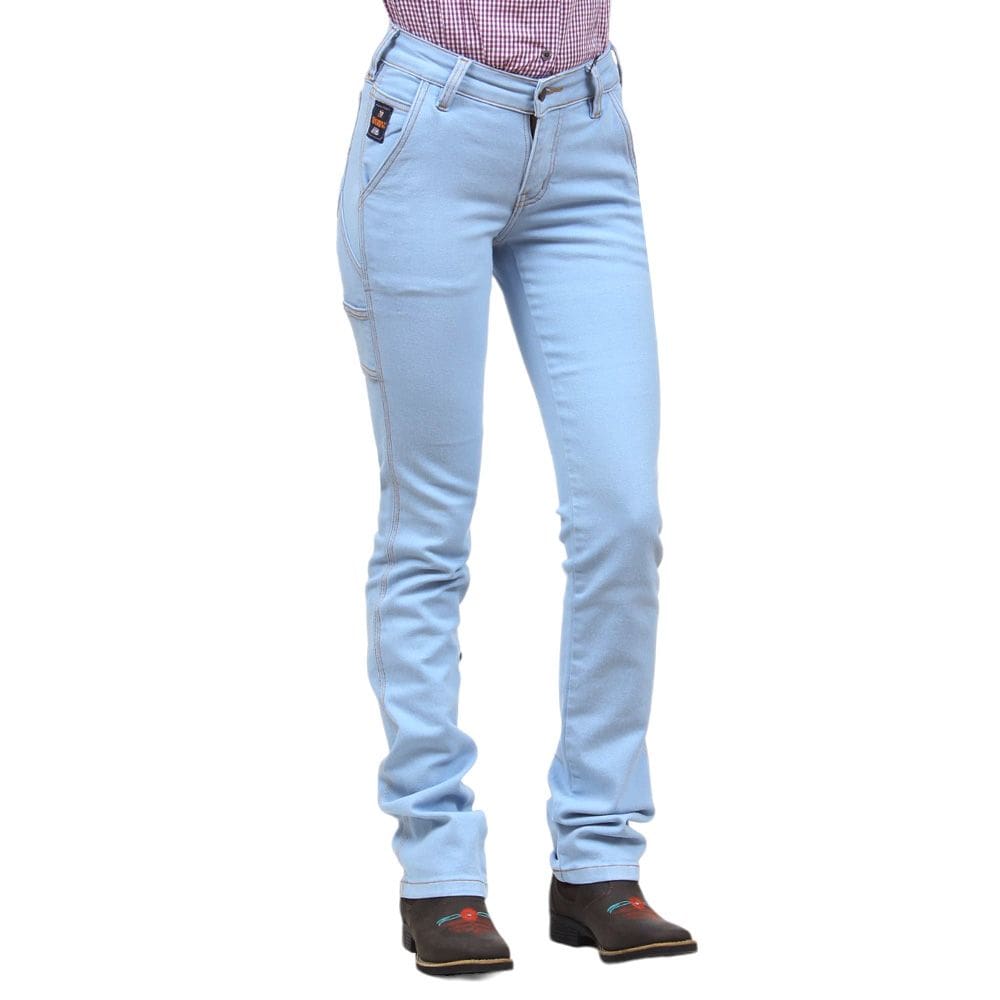 Calça Jeans Feminina Carpinteira Delavê Cowboy Winner 36295