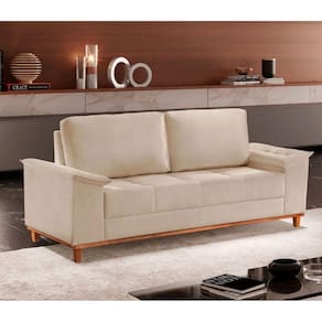 Sofá Ravena Linho 03 Lugares D28 Meu Sofá Online A294 Linho Creme