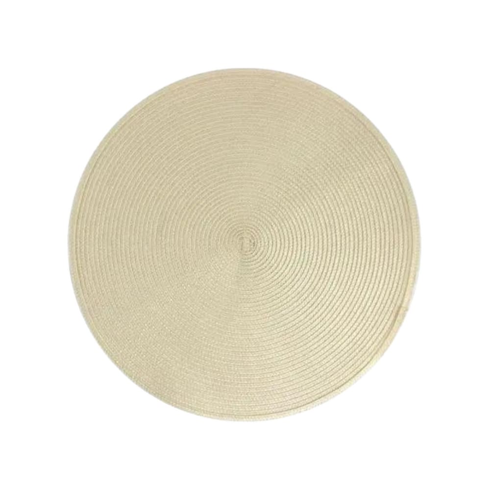 Lugar Americano Redondo Em Polipropileno Cru 38cm Mimo Style