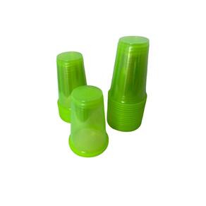 Copo 300Ml Biodegradável Crystal Neon Verde C/50Un