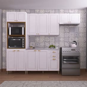 Cozinha Completa Firenze 12 Portas 2 Gavetas 6171.131 Branco - Indekes