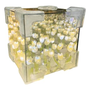 Lâmpada de espelho de luz noturna Tulip Garden DIY 12cm