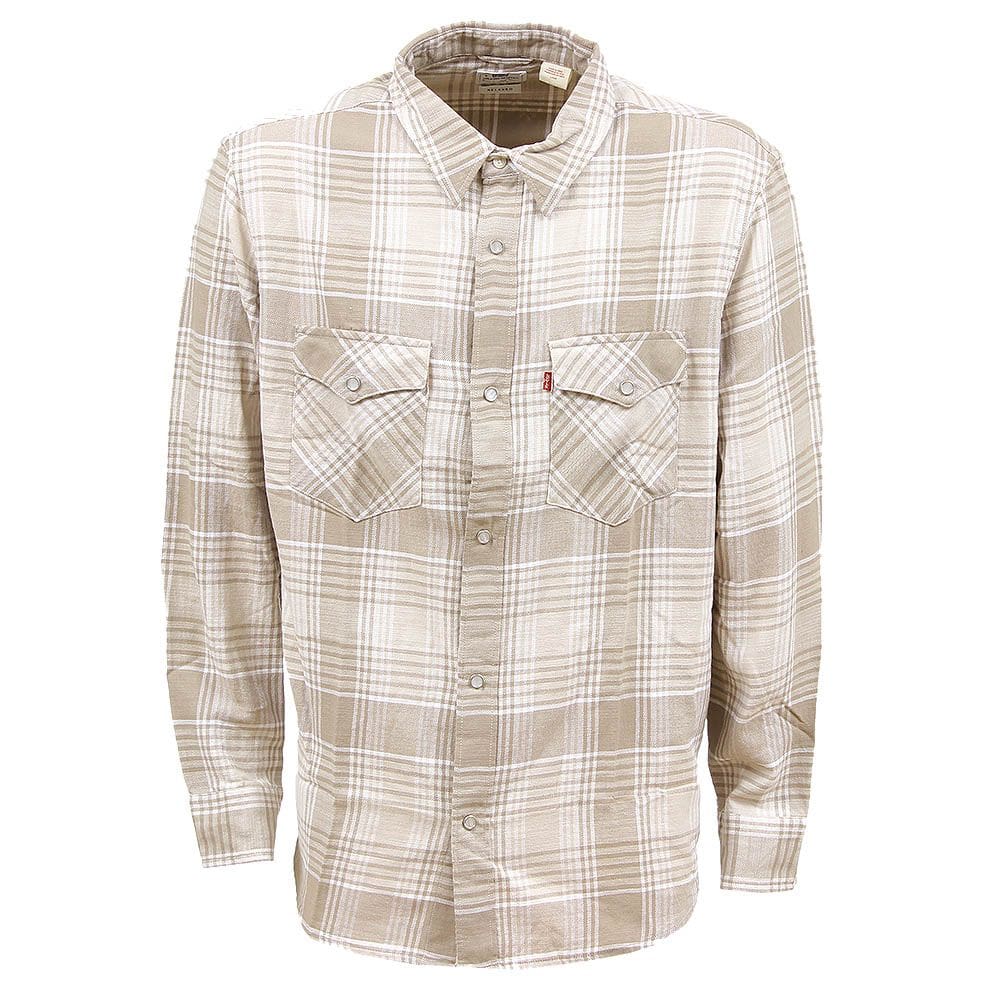Camisa Masculina Xadrez Bege Levi`s 34476
