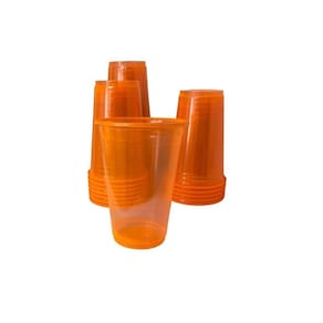 Copo Neon Laranja Biodegradável Descartável Premium 200 Un