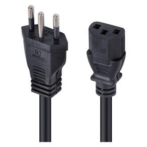 Cabo De Força Tripolar Para Fonte 3x0,75 Mm 250v - 0,5m (10 Un) - Pc / 10