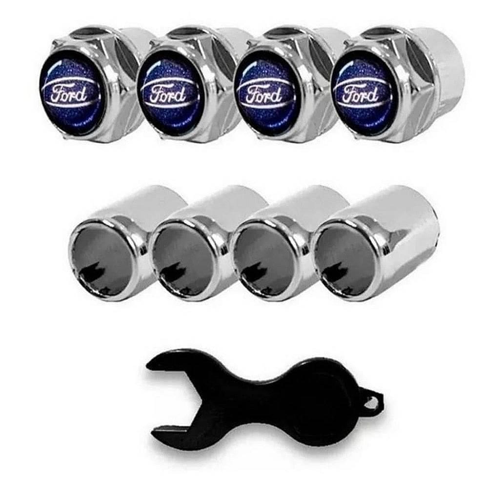 Bico De Pneu Anti Furto Cromado Ford