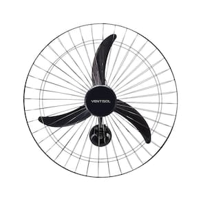 Ventilador De Parede Ventisol Oscilante New 60 Cm Metal Preta 1200rpm 220v