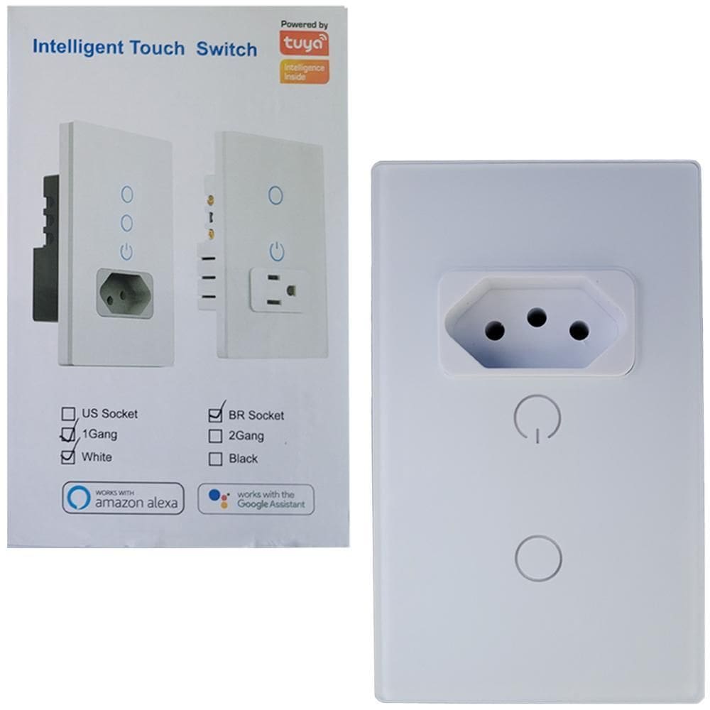 Interruptor Inteligente P/Casa Sokcet Padrão Br 1Botão Alexa