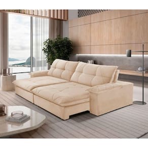 Sofá Gaia Linho 02 Módulos 100 Cm B25cm Meu Sofá Online A294 Linho Creme