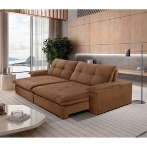 Sofá Gaia Veludo 02 Módulos 90 Cm B25cm Meu Sofá Online B016 Veludo Marrom