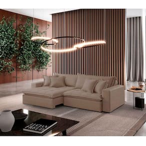 Sofá Zen Veludo 02 Módulos 80 Cm B25 Meu Sofá Online B002 Veludo Capuccino