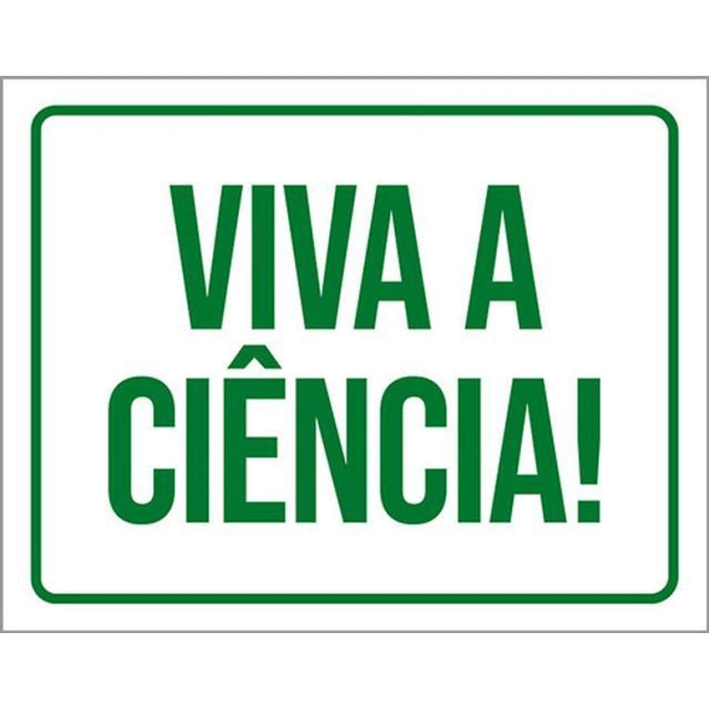 Kit 10 Placas Verde Viva A Ciência 36X46