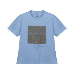Blusa Manga Curta Meia Malha Marialicia Ref. 183467