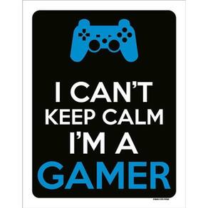 Kit 10 Placas I Can`T Keep Calm Gamer Ps 36X46