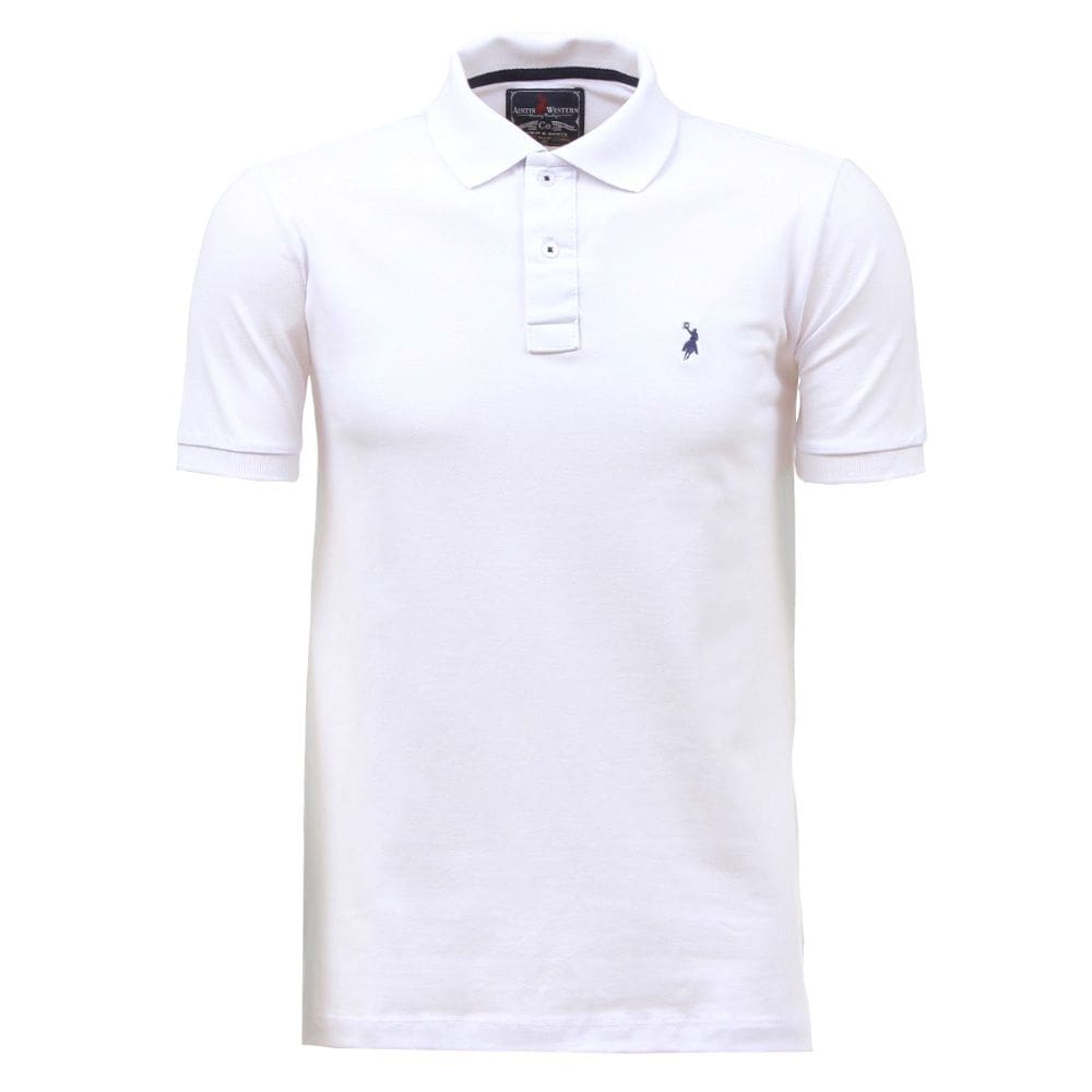 Camisa Polo Masculina Branca Austin Western 36017