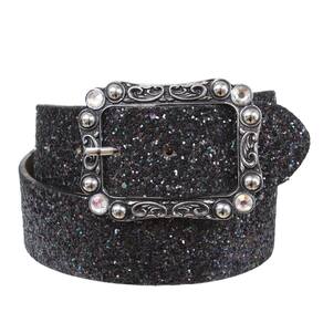 Cinto de Glitter Preto Cow Way 36787