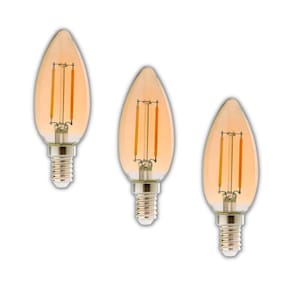 Kit 3 Lâmpada Vela Retrô Led 2w 2200k 127v Âmbar E14 Avant