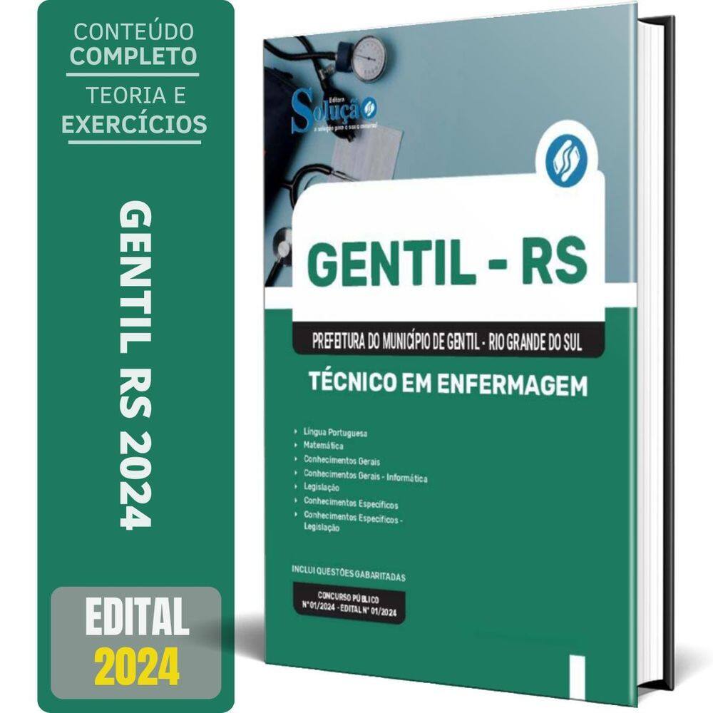 Apostila Prefeitura Gentil Rs 2024 - Técnico Em Enfermagem