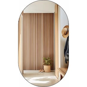 Espelho Decorativo Oval 40Cmx25Cm Moderno Luxo Sala Quarto