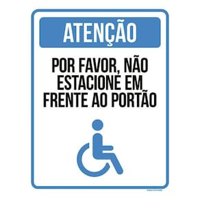 Kit 3 Placa Favor Estacione Portão Preferencial 36X46