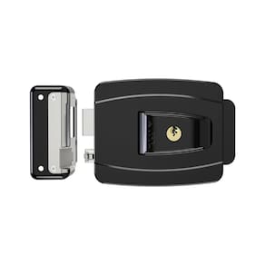 Fechadura Elétrica Agl Al100R 12V Reversível Preta 42Mm