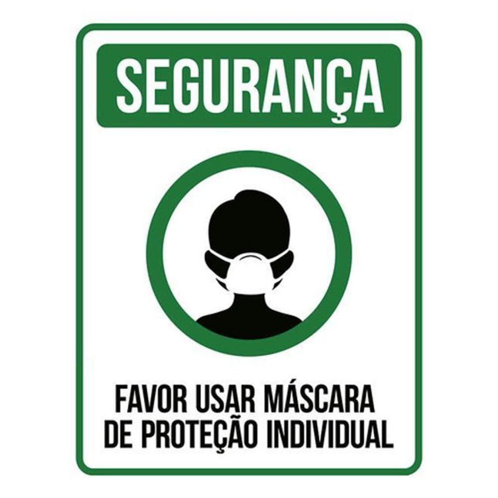 Kit 3 Placas Favor Márca De Proteção Individual Ver 36X46