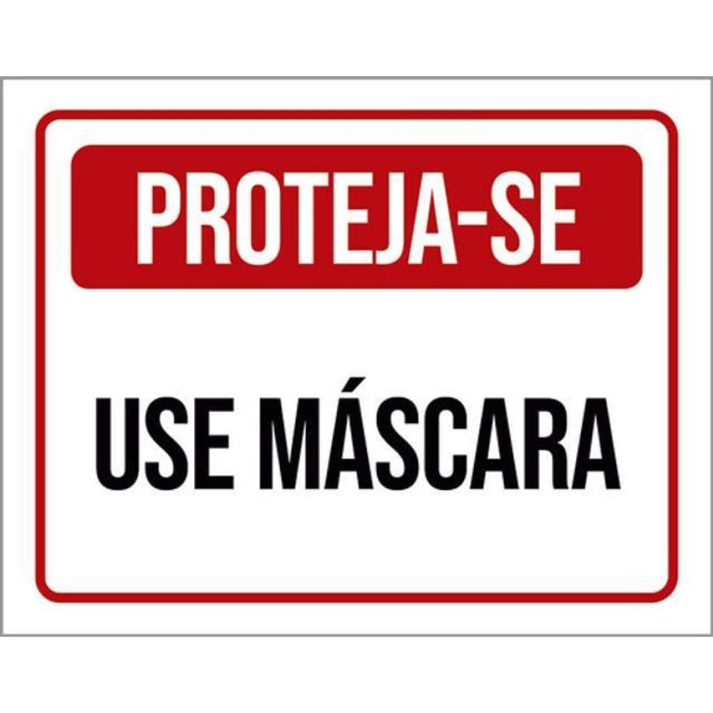 Kit 10 Placas Proteja-Se Use Máscara Vermelha 36X46