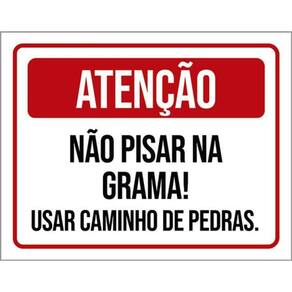 Kit 10 Placas Não Pisar Na Grama Caminho Pedras 36X46