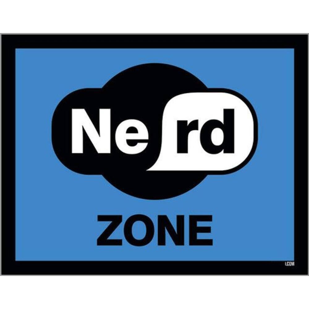 Kit 10 Placas Nerd Zone Wifi Azul 36X46