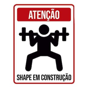 Kit 3 Placas Cuidado Shape Em Construção 36X46