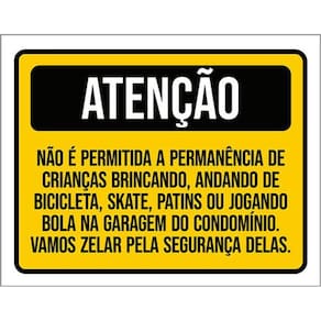 Kit 5 Placas Não Permitida Permanência Bola 36X46